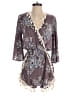 Design Lab Lord & Taylor 100% Polyester Paisley Gray Romper Size S - photo 1
