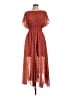 eShakti 100% Polyester Paisley Red Casual Dress Size 12 - photo 1