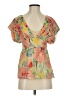 Tibi 100% Silk Orange Short Sleeve Silk Top Size 2 - photo 1