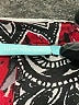 Blue Illusion 100% Viscose Paisley Red Kimono Size 4 - photo 7
