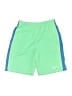 Nike 100% Polyester Color Block Green Athletic Shorts Size 7 - photo 1