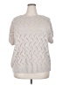 Croft & Barrow Chevron-herringbone Ivory Pullover Sweater Size 2X - photo 1