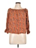 Angie 100% Rayon Orange Long Sleeve Blouse Size L - photo 1