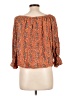 Angie 100% Rayon Orange Long Sleeve Blouse Size L - photo 2