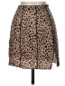 Just Polly 100% Polyester Animal Print Brown Casual Skirt Size S - photo 1