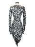 Caroline Constas Animal Print Silver Cocktail Dress Size S - photo 2