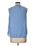 Joie 100% Silk Blue Sleeveless Silk Top Size L - photo 2