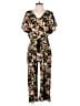 Kensie Floral Black Jumpsuit Size S - photo 1