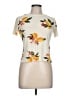 BP. 100% Polyester Floral Ivory Short Sleeve T-Shirt Size L - photo 1