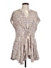 AaKaa 100% Rayon Animal Print Leopard Print Tan Casual Dress Size L - photo 1