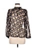 Ulla Johnson Print Brown Long Sleeve Silk Top Size 8 - photo 1