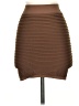 Aura Solid Brown Casual Skirt Size XXS - photo 1