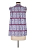 Ann Taylor LOFT 100% Polyester Blue Sleeveless Blouse Size M - photo 2
