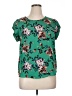 Lily White Green Short Sleeve Blouse Size XL - photo 1