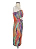 Shein Graphic Orange Cocktail Dress Size S - photo 4