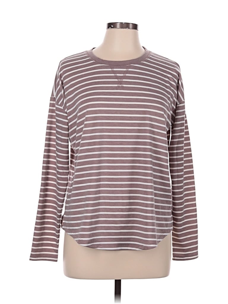 Pre-owned 24/7 Maurices Long Sleeve T-shirt In Brown