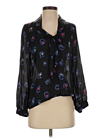 Tucker Long Sleeve Silk Top (view 1)