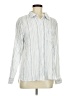 Thread & Supply 100% Cotton Stripes Ivory White Long Sleeve Button-Down Shirt Size M - photo 1