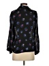Tucker 100% Silk Hearts Black Long Sleeve Silk Top Size XS - photo 2