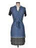 En Focus Studio Print Blue Casual Dress Size 6 - photo 1