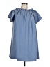 Pleione 100% Polyester Solid Blue Casual Dress Size L - photo 1