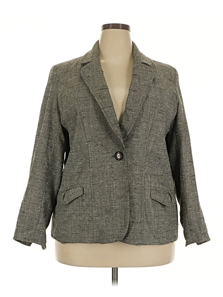 Pre-owned Coldwater Creek Blazer Jacket In Gray