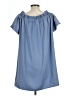 Pleione 100% Polyester Solid Blue Casual Dress Size L - photo 2