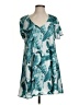 Adrienne 100% Polyester Tropical Teal Casual Dress Size S - photo 1