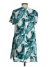 Adrienne 100% Polyester Tropical Teal Casual Dress Size S - photo 2