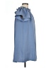 Pleione 100% Polyester Solid Blue Casual Dress Size L - photo 4