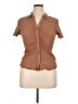 Sanctuary Brown Tan Short Sleeve Blouse Size L - photo 1