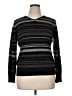 Croft & Barrow Stripes Black Pullover Sweater Size XL - photo 1