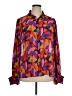 It's 100% Polyester Print Purple Long Sleeve Blouse Size 1X - photo 1