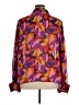 It's 100% Polyester Print Purple Long Sleeve Blouse Size 1X - photo 2