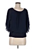 A. Byer 100% Polyester Blue 3/4 Sleeve Blouse Size M - photo 1
