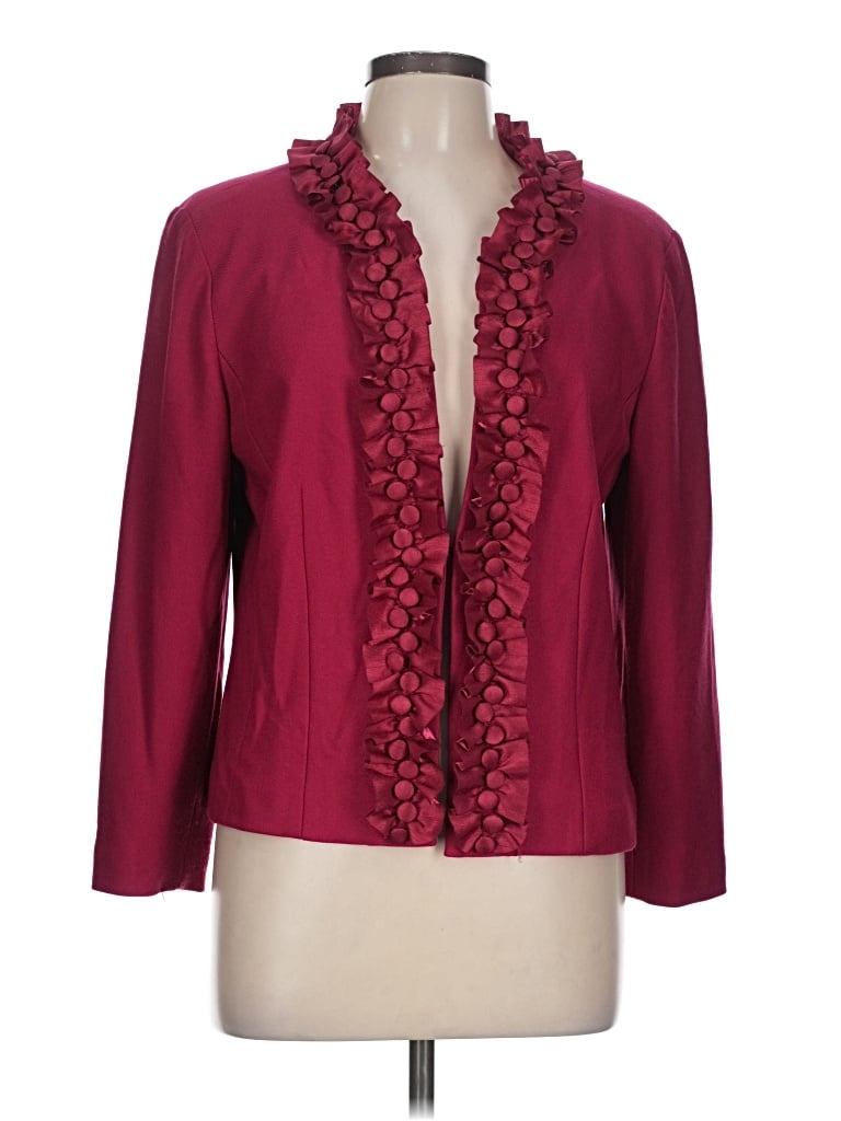 Pre-owned Coldwater Creek Blazer Jacket In Burgundy