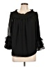 CeCe 100% Polyester Black 3/4 Sleeve Blouse Size L - photo 1