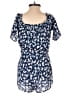 Aeropostale 100% Rayon Floral Blue Romper Size S - photo 2