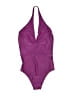 Cia.Maritima Solid Purple One Piece Swimsuit Size M - photo 2