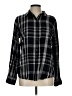 SO Plaid Black Long Sleeve Button-Down Shirt Size L - photo 1