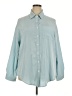 HOTOUCH Solid Teal Long Sleeve Blouse Size XXL - photo 1