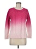 Talbots 100% Cotton Chevron-herringbone Pink Pullover Sweater Size M - photo 1