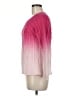 Talbots 100% Cotton Chevron-herringbone Pink Pullover Sweater Size M - photo 5