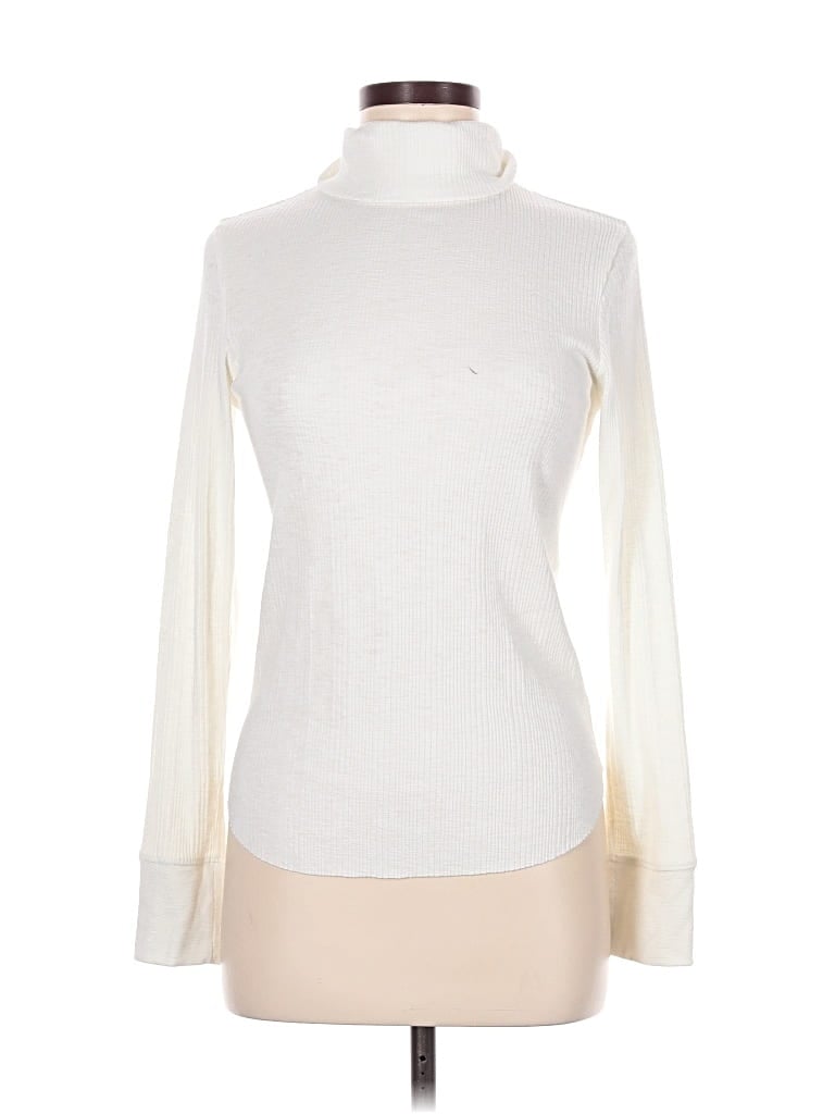 Pre-owned Aerie Long Sleeve Turtleneck In Ivory