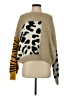 Elan Animal Print Tan Pullover Sweater Size S - photo 1