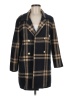 Anne Klein 100% Acrylic Plaid Black Brown Coat Size M - photo 1