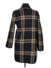 Anne Klein 100% Acrylic Plaid Black Brown Coat Size M - photo 2