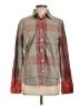 Tizzie 100% Cotton Plaid Gray Long Sleeve Button-Down Shirt Size L - photo 1