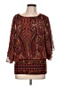 Coco Bianco 100% Polyester Burgundy 3/4 Sleeve Blouse Size L - photo 1