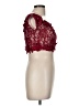 Sequin Hearts Burgundy Short Sleeve Top Size 9 - photo 4